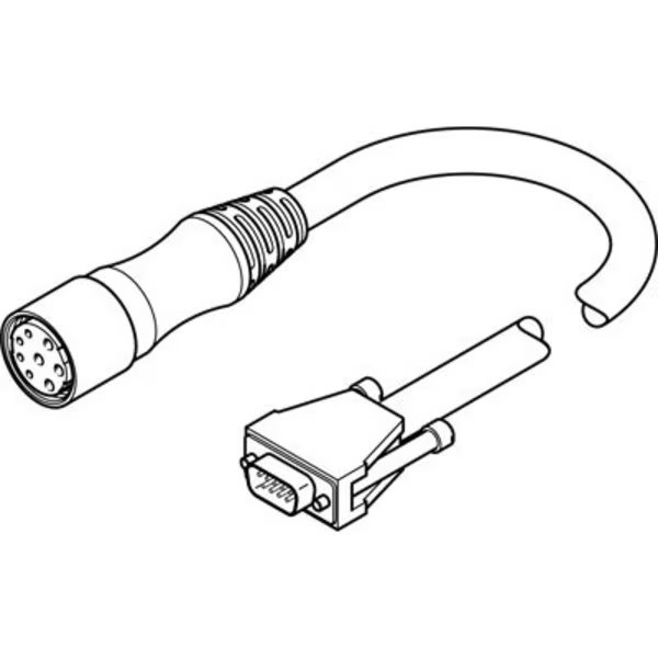 Resolver Cable NEBM-M23G12-E-10-N-S1G9, Festo, Mfr#: NEBM-M23G12-E-10-N-S1G9